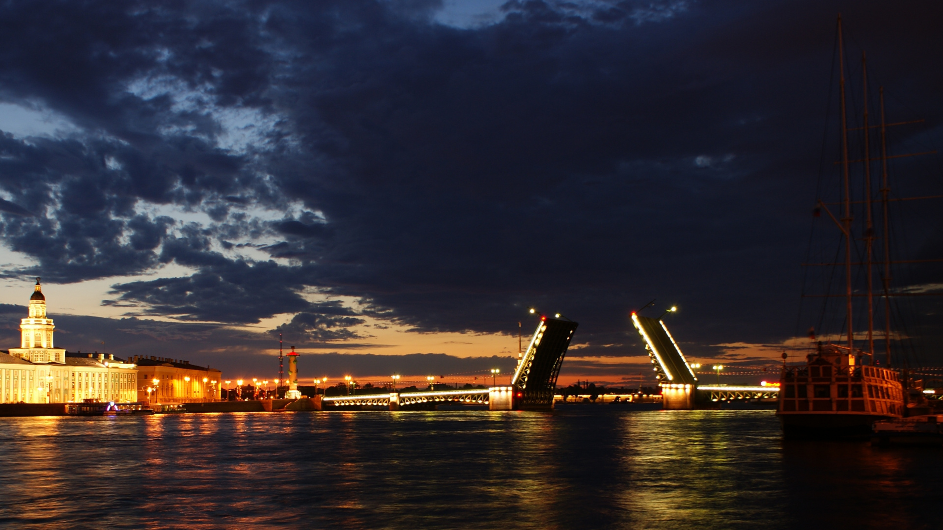 Ночной мост в Питере
